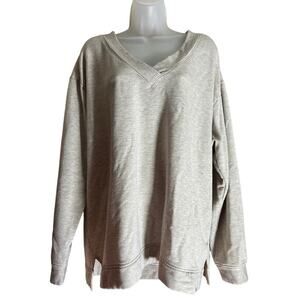 Orvis Womens Sweater XXL Tan Super Soft Loungewear Comfy Cozy Winter Fleece